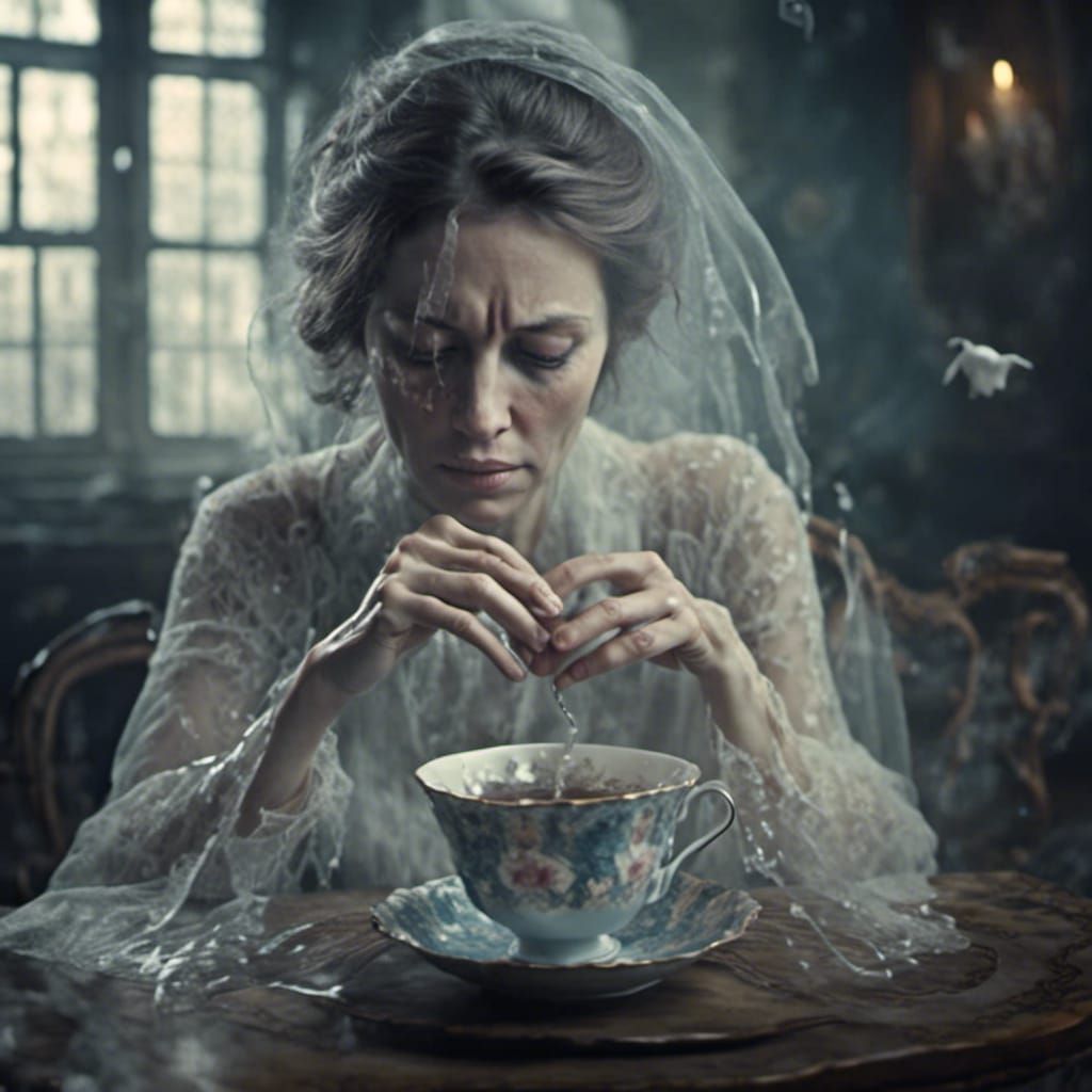 Ghostly Reflections: Melancholy in a Teacup