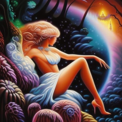 Barbarella in Space: Retro Sci-Fi Comic Art