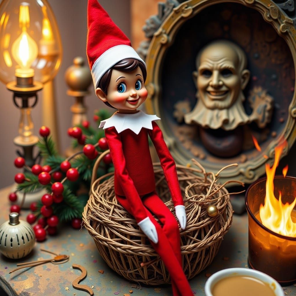 Whimsical Elf in a Dreamlike Chaoscape