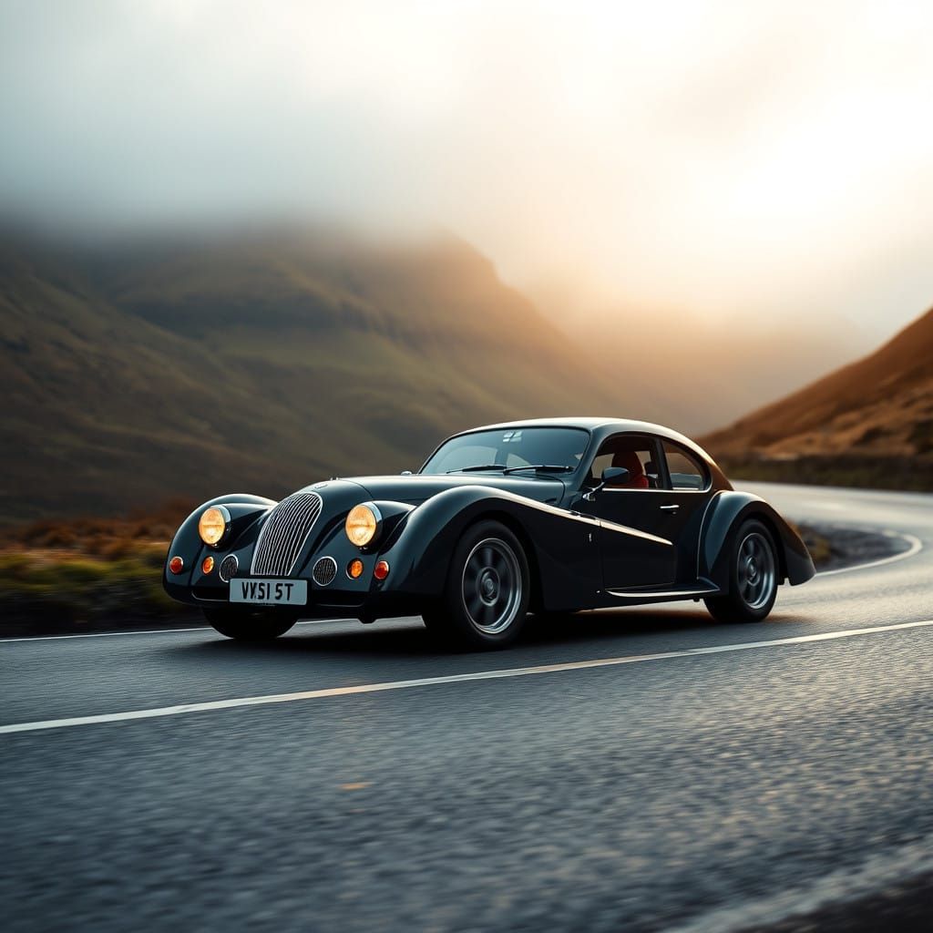 Morgan Aero 8 Cruising Through Glencoe