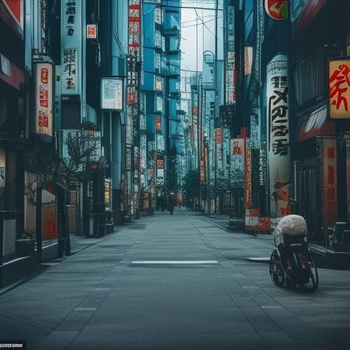 Tokyo Empty Streets: Nature's Return in Digital Art