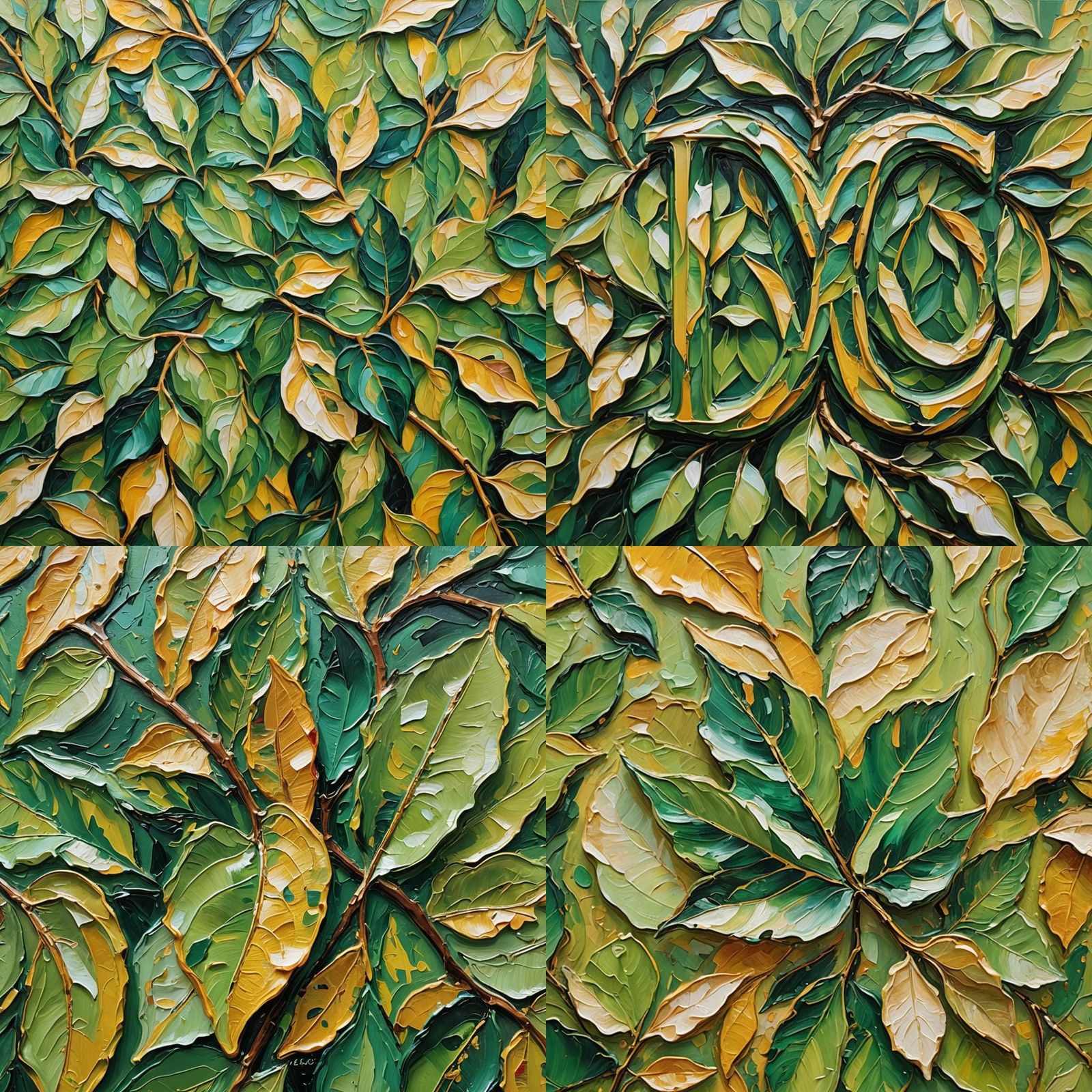 Vegana Logo with Apple Leaf in Expressionist Style