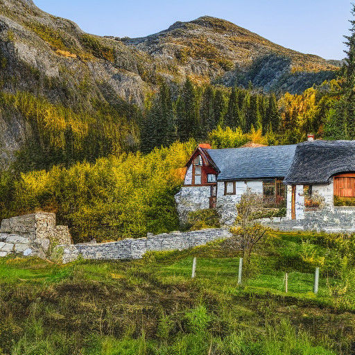 Charming Cottage Amidst Treetops on a Mountainous Hillside