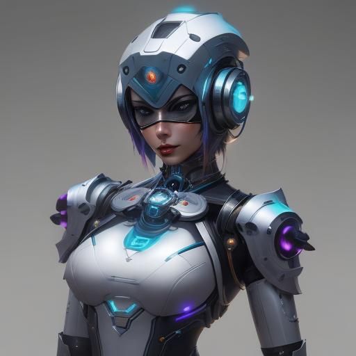 Hyperdetailed Fembot Pirate Concept Art
