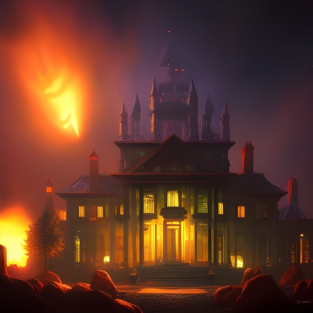 Scared Luigi in Haunted Mansion: Cartoon Art