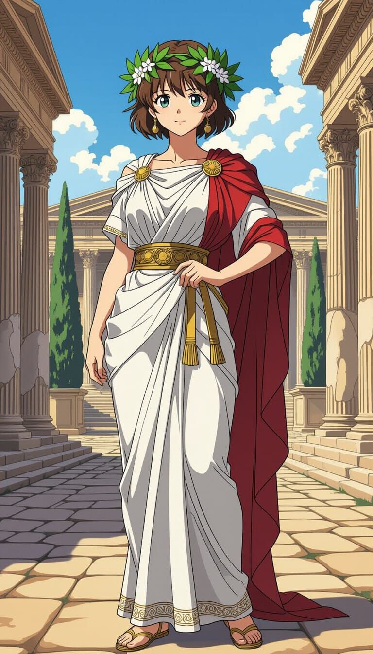 Gaius Julius Caesar as Anime Girl in Rome