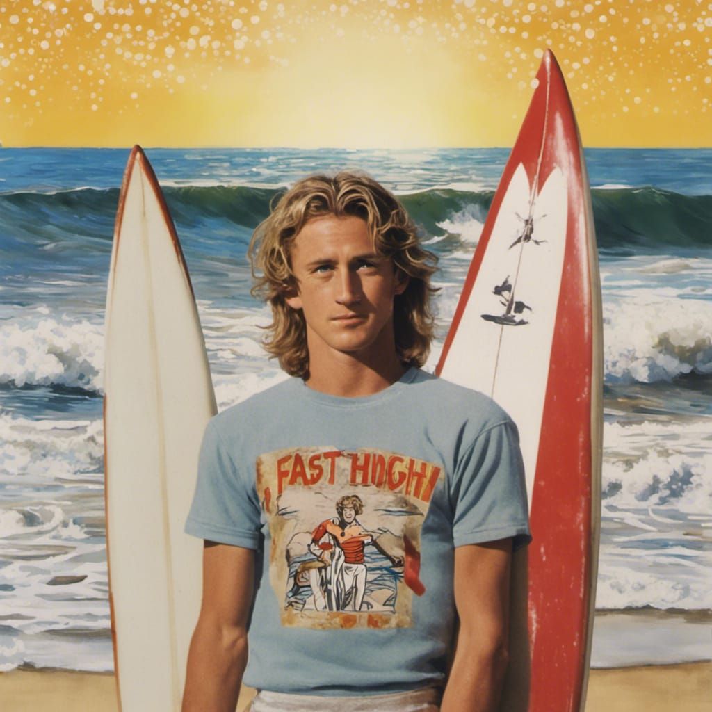 Jeff Spicoli Pop Art Beach Scene