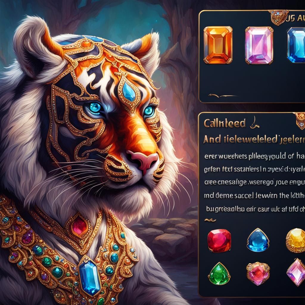 Jeweled Tiger Art
