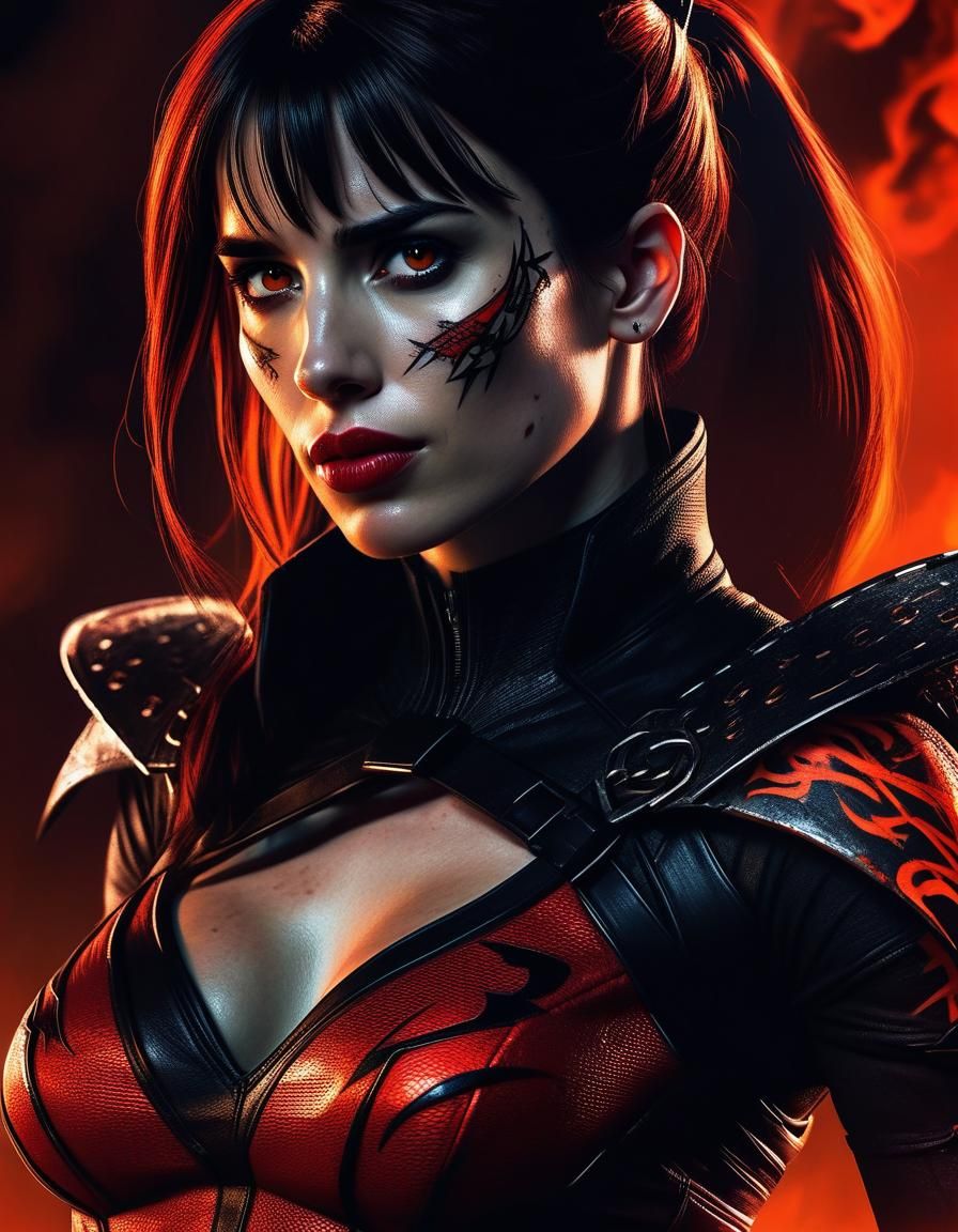 Satana Hellstrom: Cinematic Marvel Comic Book Art