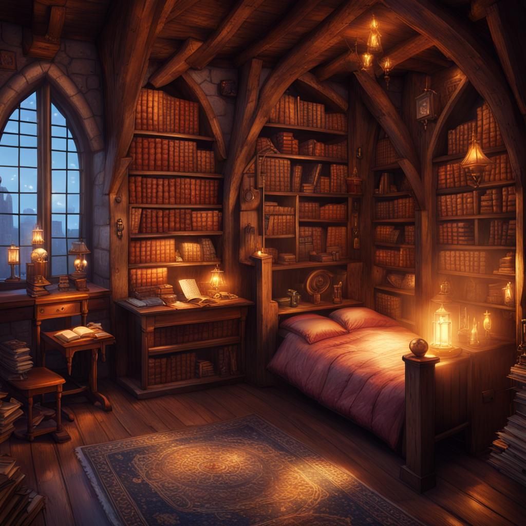 Cozy Wizard's Room in High Tower