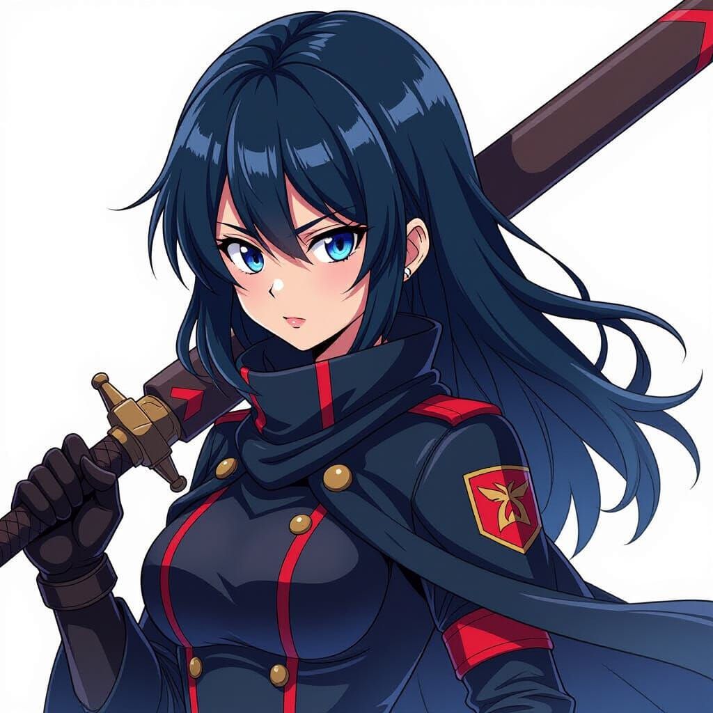 Anime Female Scout in Cel-Shaded Style