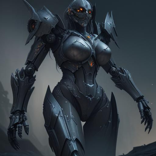 Futuristic Death Knight in Sci-Fi Style