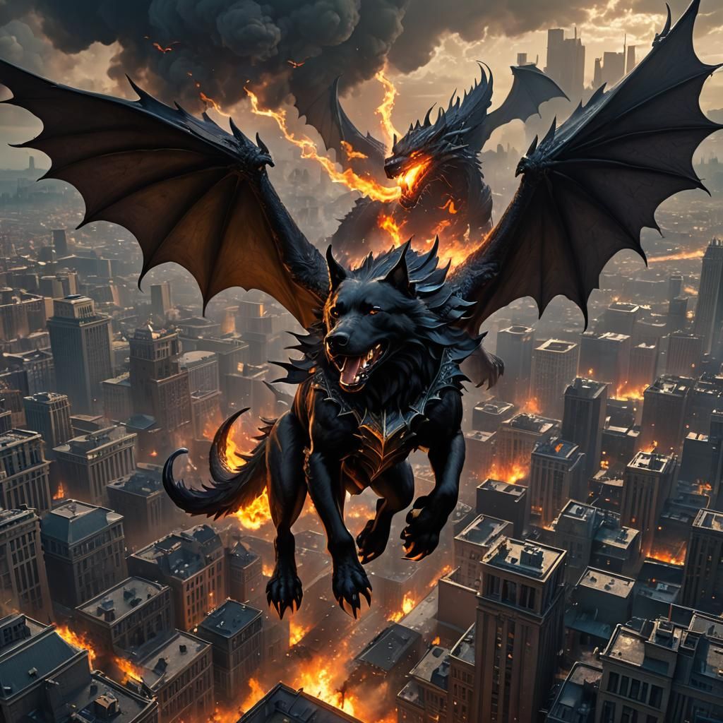Fiery Dragon-Dog Descends on Metropolis