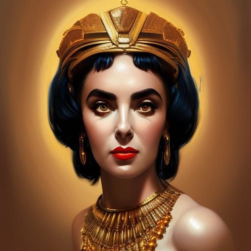 Cleopatra Portrait in Art Nouveau Style