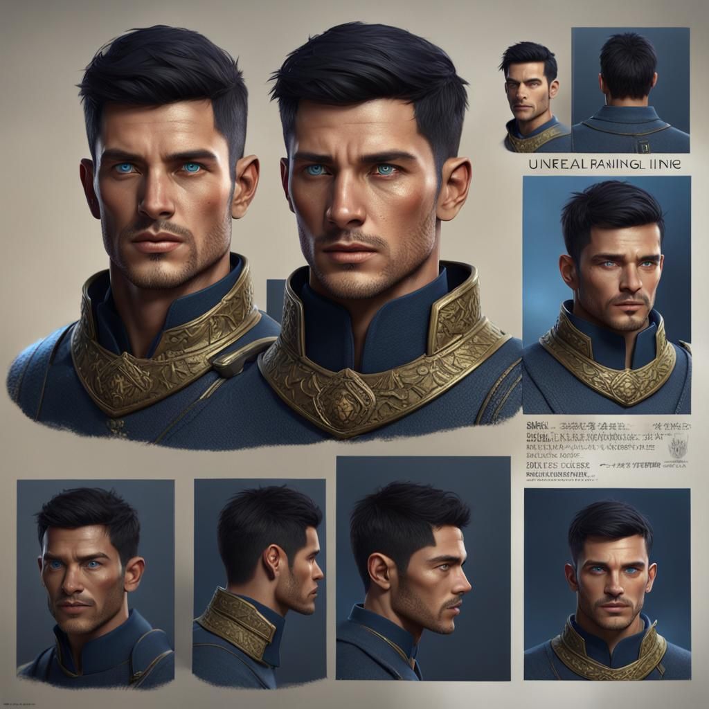 Detailed Matte Painting of a Handsome Man