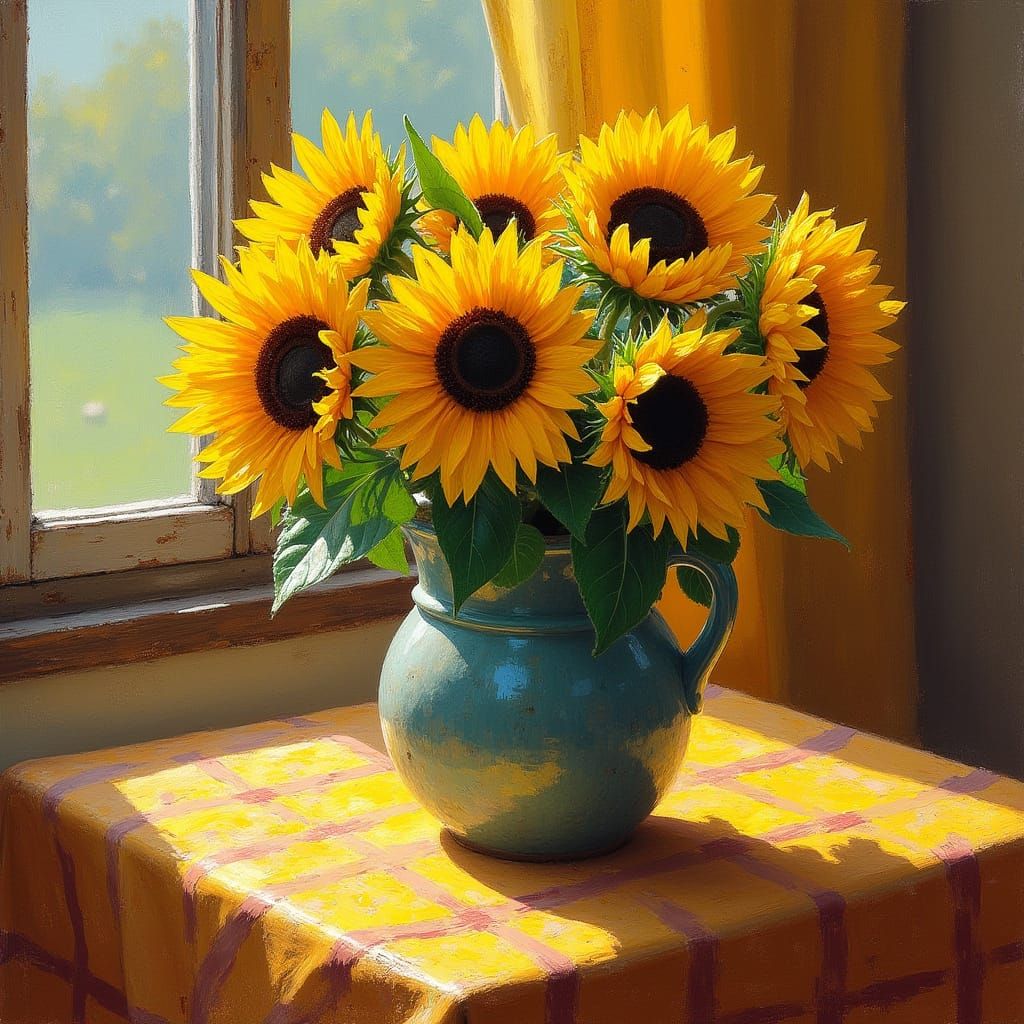 Warmth and Energy in a Sunlit Still Life