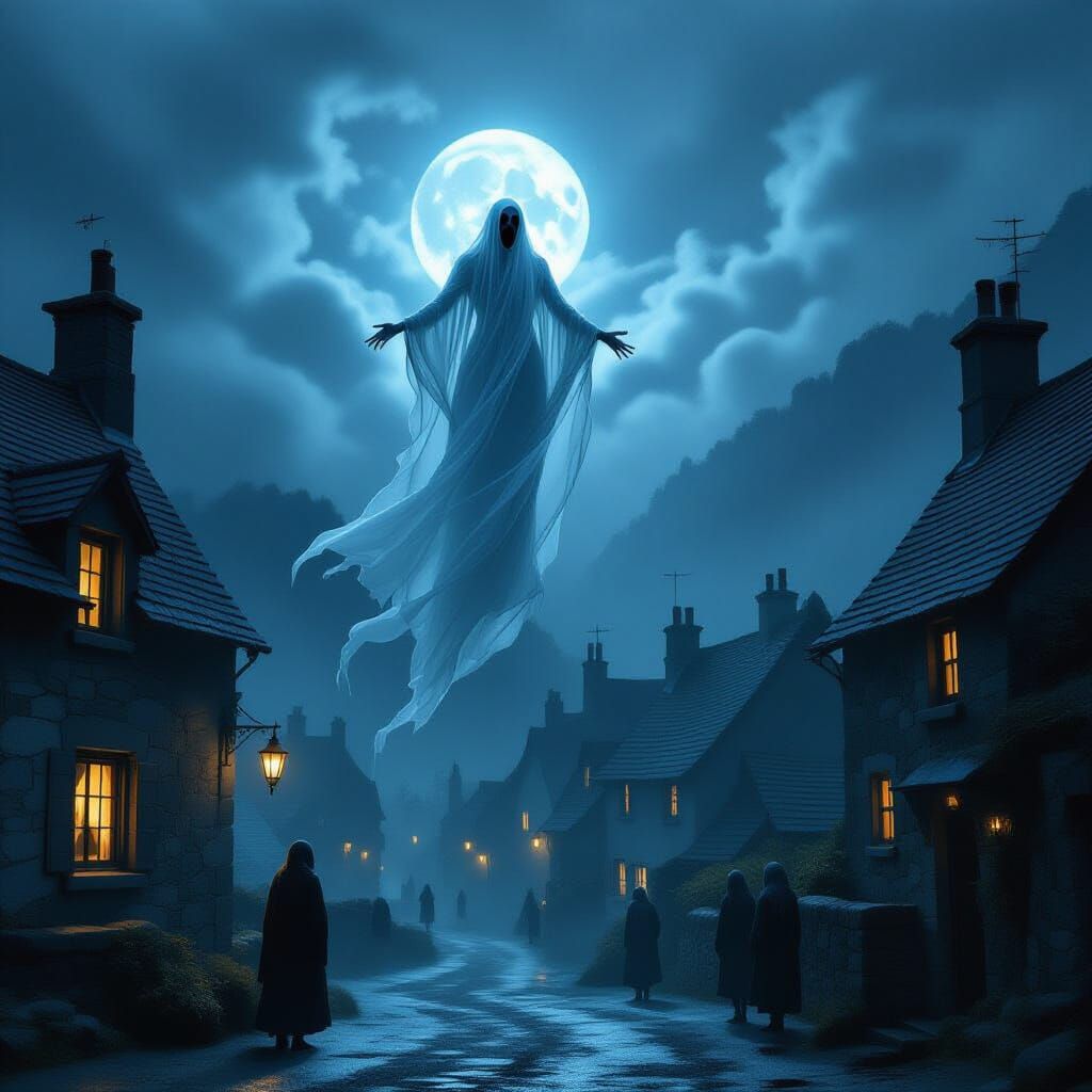Ethereal Banshee Haunting Irish Highlands