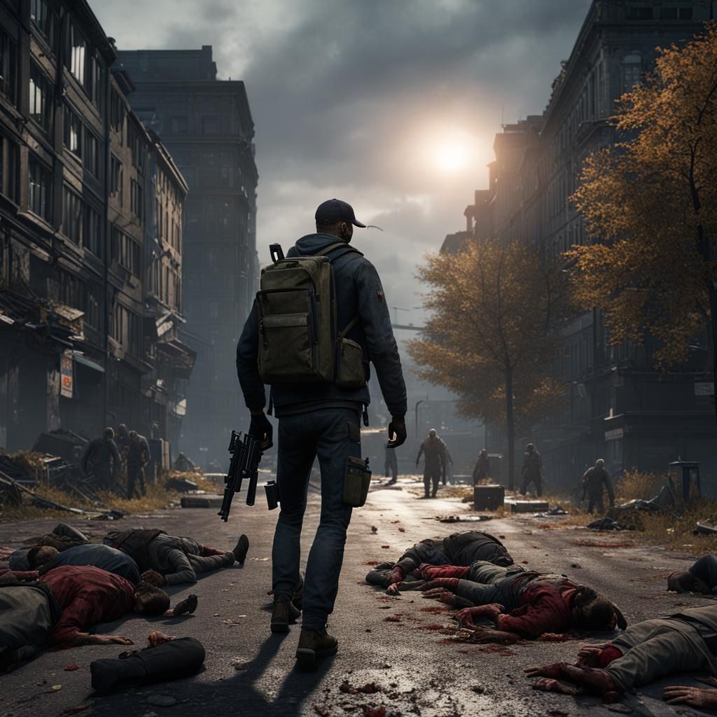 DayZ Survivor in Zombie City: 3D Game Cinematic