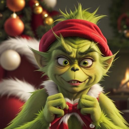 The Grinch Scheming During the Holidays