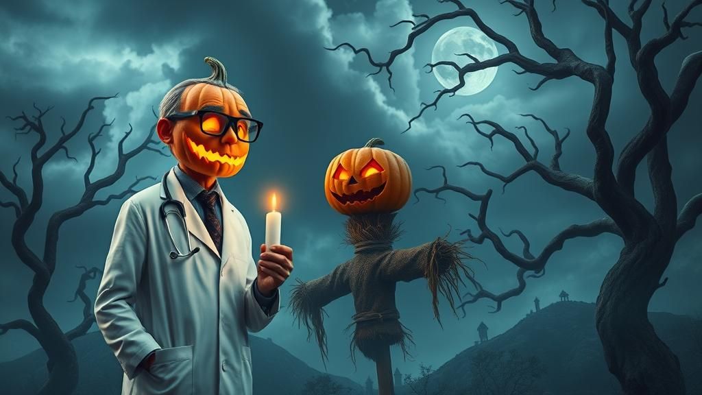 Doctor Jack O'Lantern in a Surreal Landscape