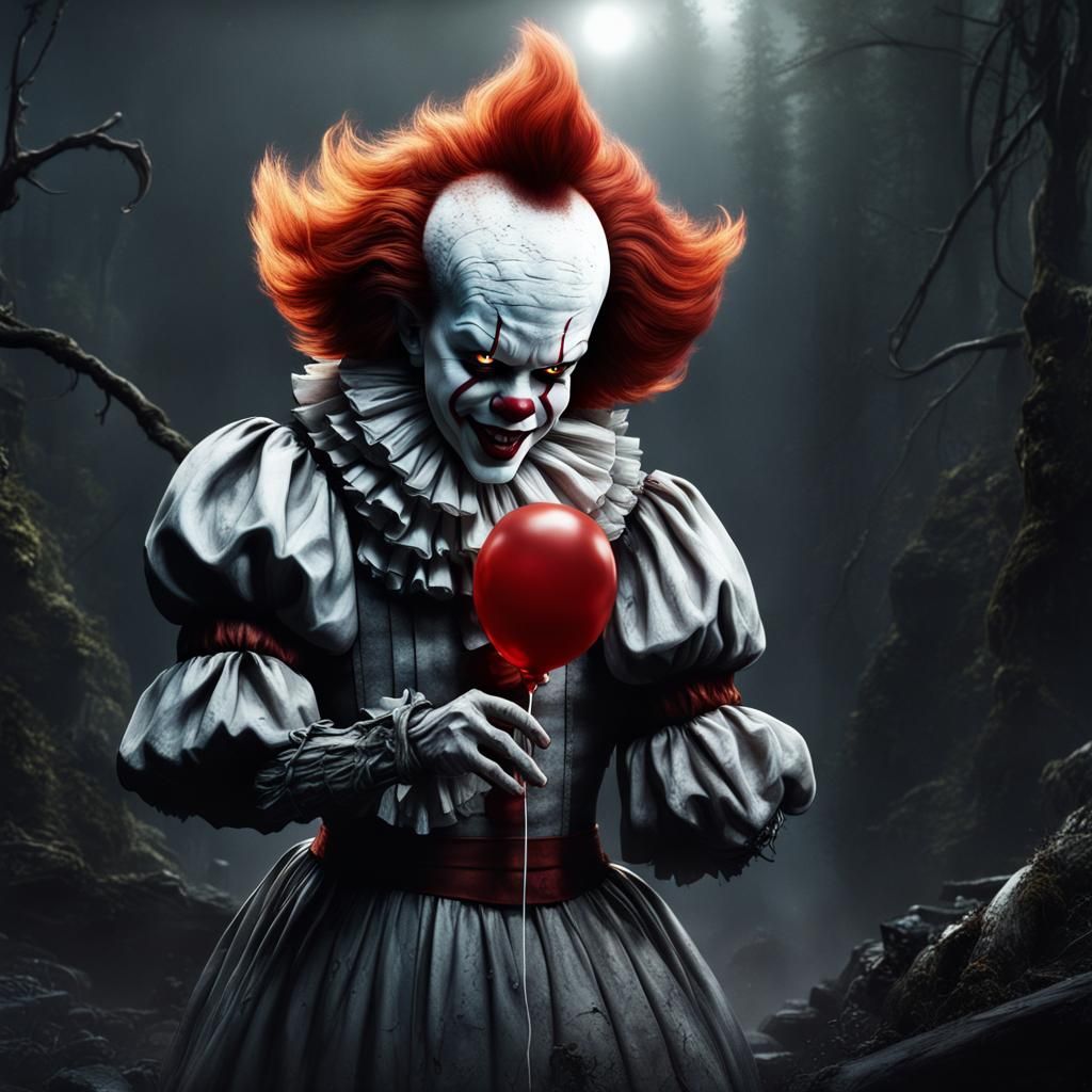 Detailed Matte Painting of Pennywise in 8K