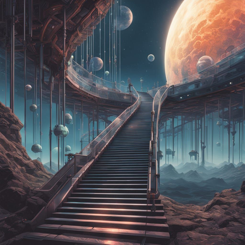 Endless Nacre Stairs to Alien Galaxy