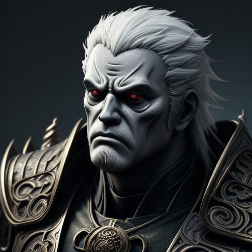 Anime 3D Portrait of Faceless Man in Fantasy Realm