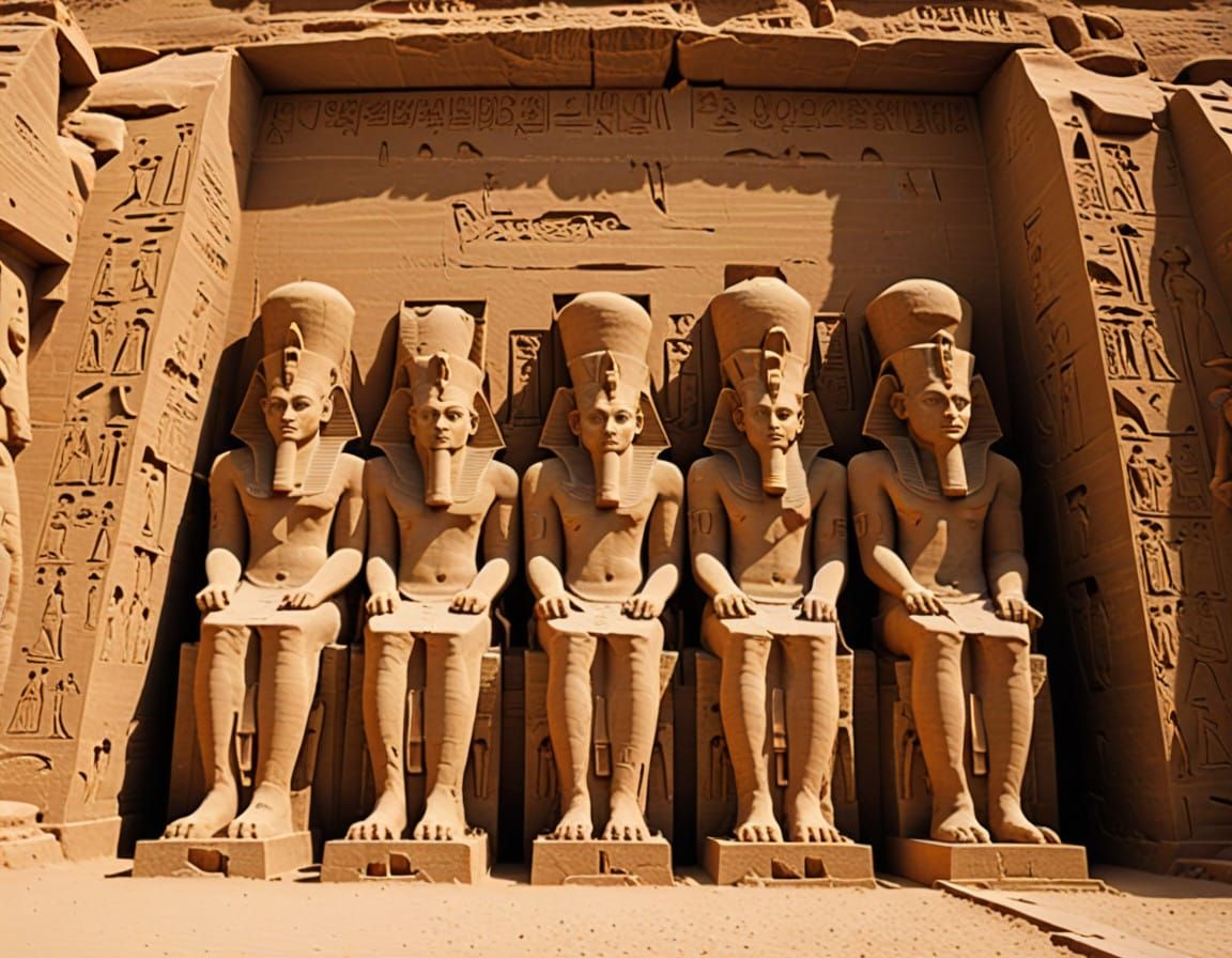 Ancient Egyptian Temple in Luxor Style Architecture