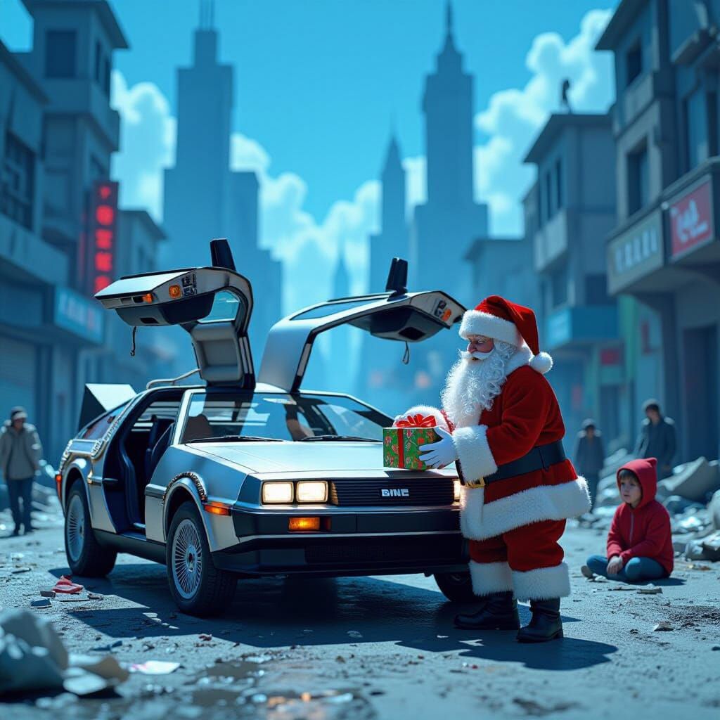 Santa Claus Delivers Hope in Dystopian Future Chicago