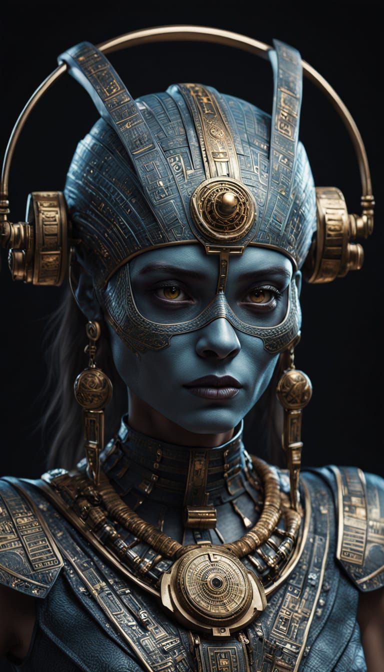 Ethereal Anunnaki Goddess in Cinematic 35mm Film Style