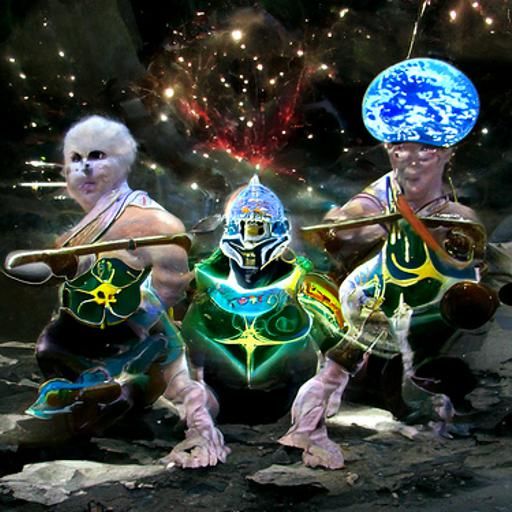 Cosmic Warriors: An AI Interpretation