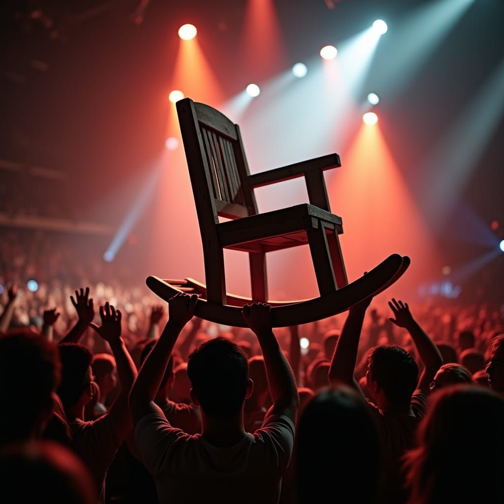 Rocking Chair Crowd Surfing at Rock Concert