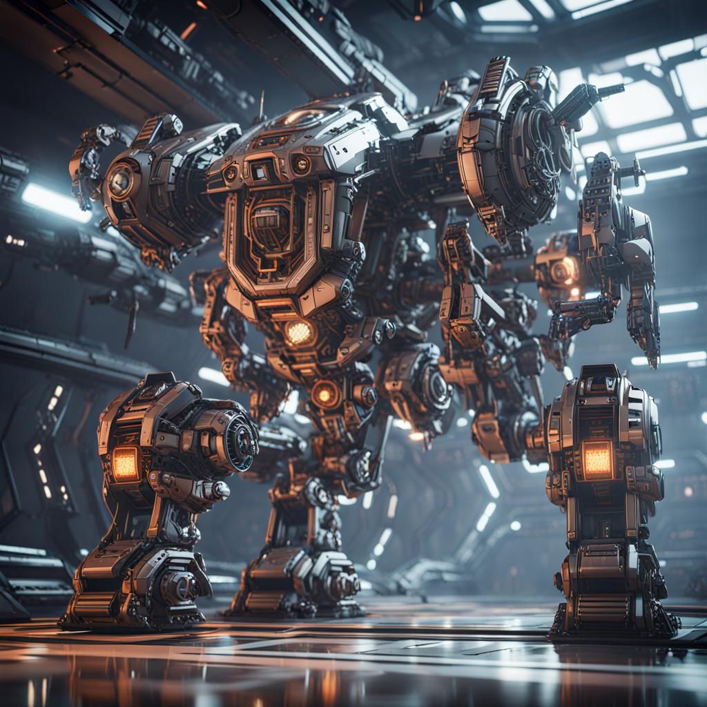 Futuristic Spaceship Commander in Sci-Fi Style