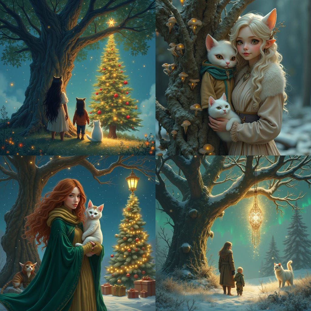 Fantastical Family Gathering in a Vibrant Winter Wonderland...