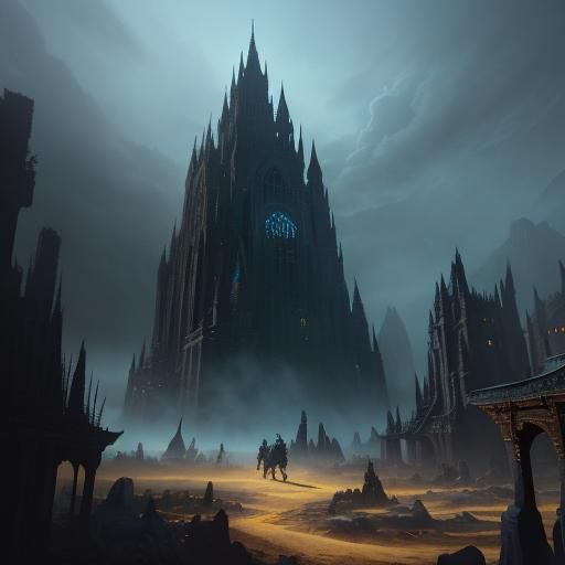 Fantasy Adventurers Clash with Demon in Ruined Temple