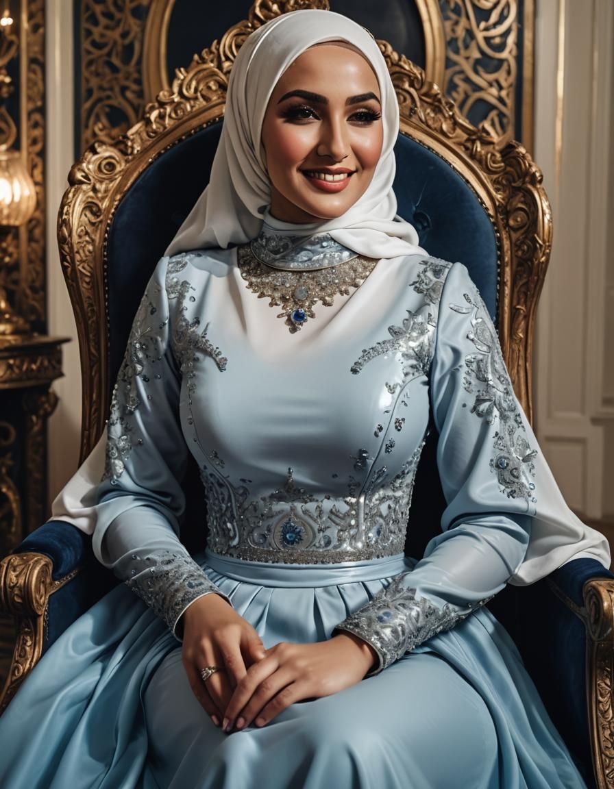 Cinematic Portrait of Middle Eastern Woman in Pop Art Style