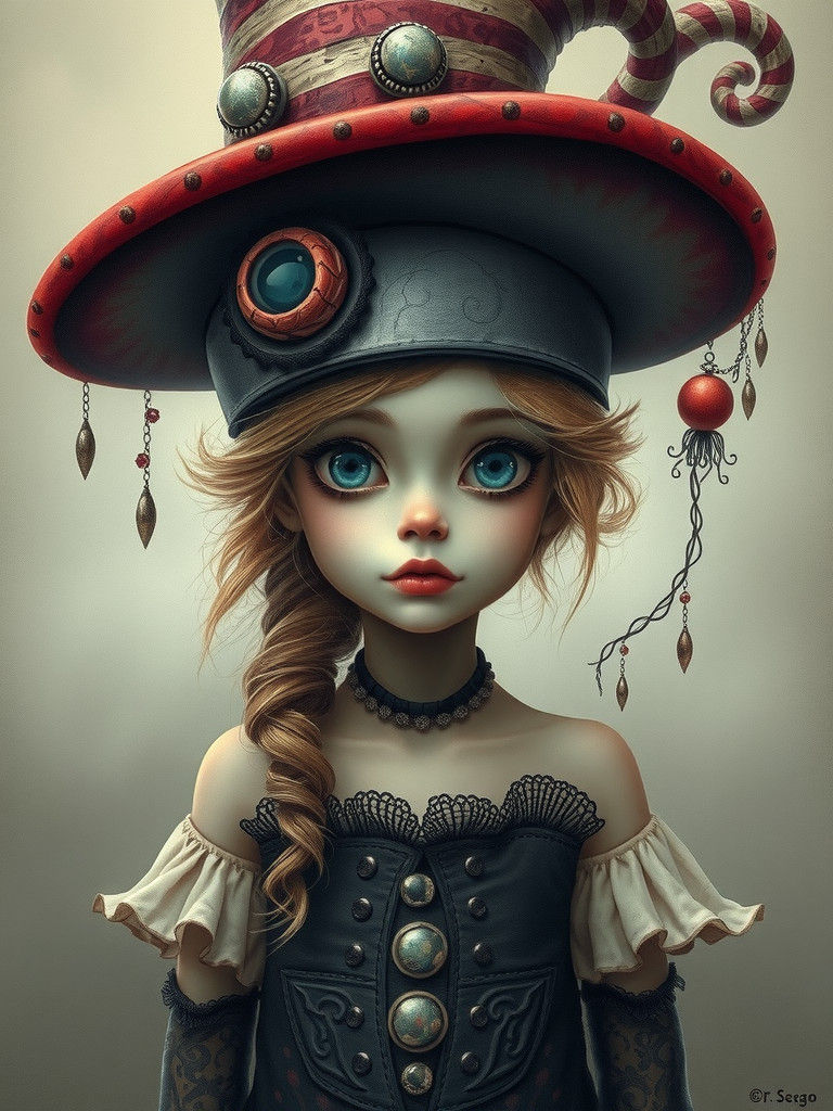 Surreal Portrait of a Fanciful Youth in a Foggy Landscape