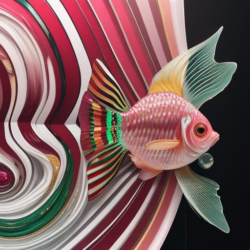 Hyperrealistic Fish with Gelato Colors and Dynamic Lighting