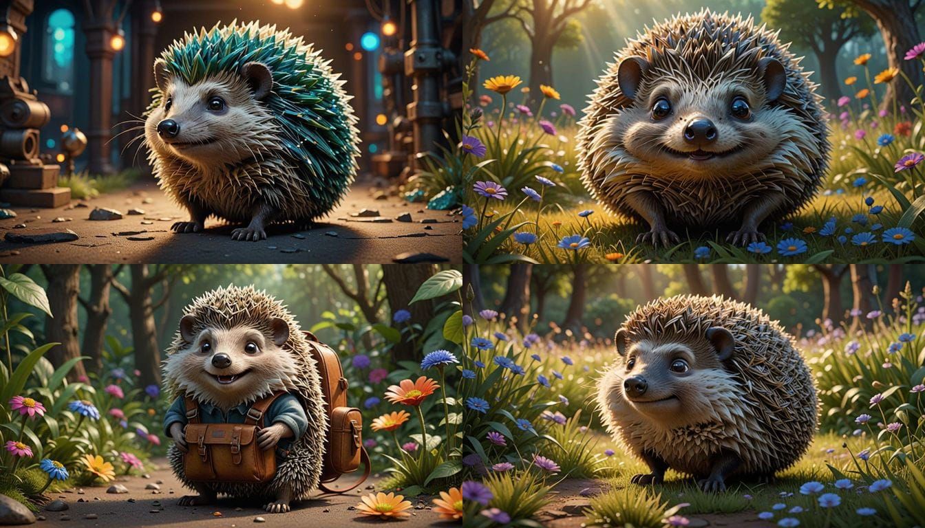 Vibrant Hedgehog Concept Art in 4K