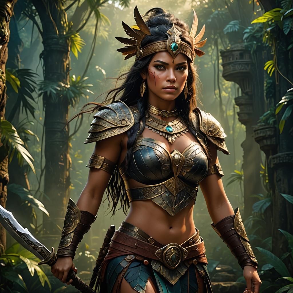 Amazonian Warrior Princess in Digital Matte Painting