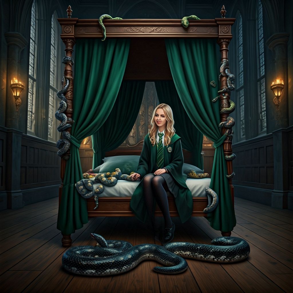 Slytherin Student and Her Snakes