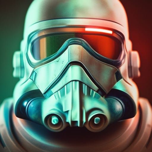 Radioactive Star Wars Doctor Portrait in Art Deco Style
