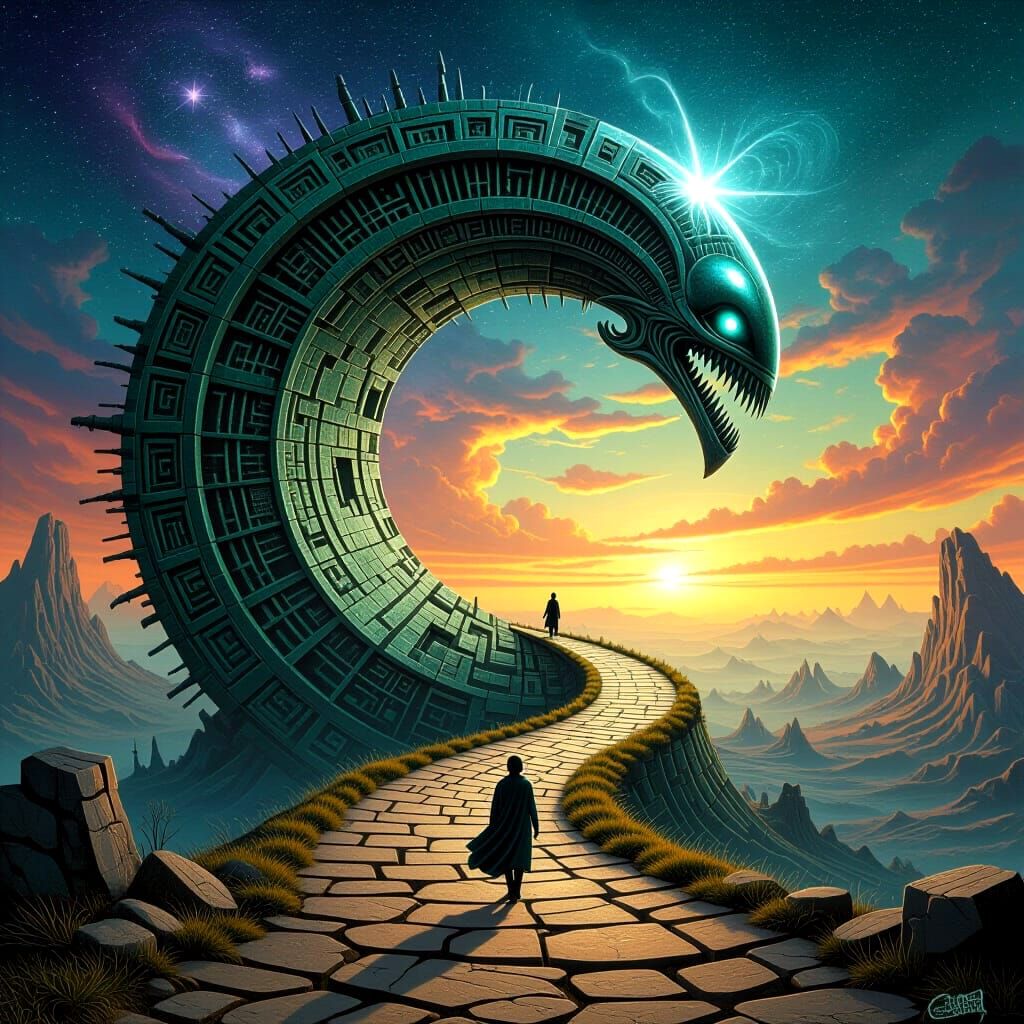 Surreal Transition: Giger Meets Dinev in Epic Masterpiece