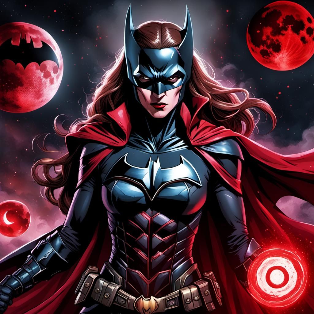 Batman and Scarlet Witch Blood Moon Fusion