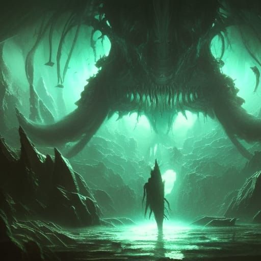 Lovecraftian Beast Emerges From Dark Mirror