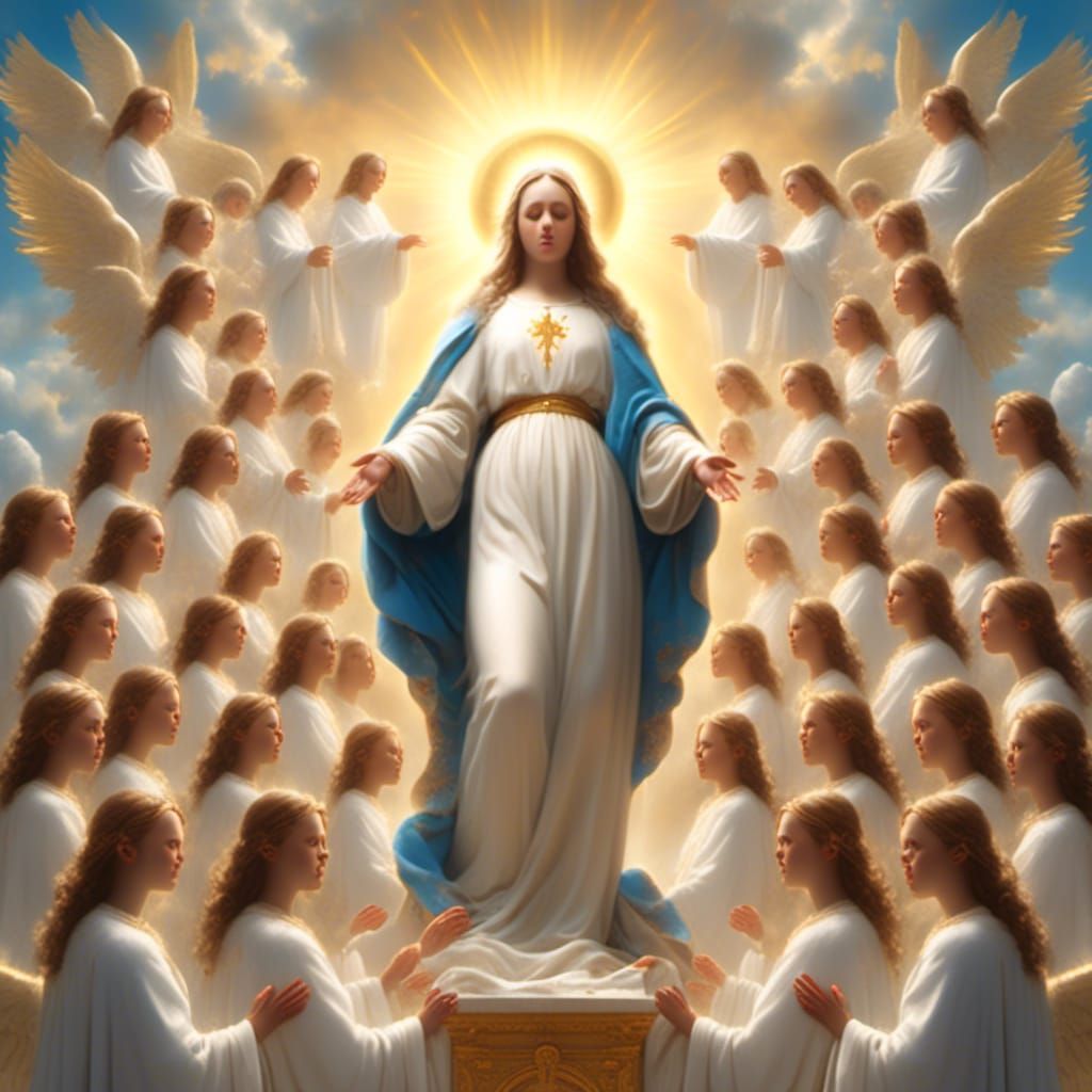 Our Lady of Mount Carmel Painting with Angels