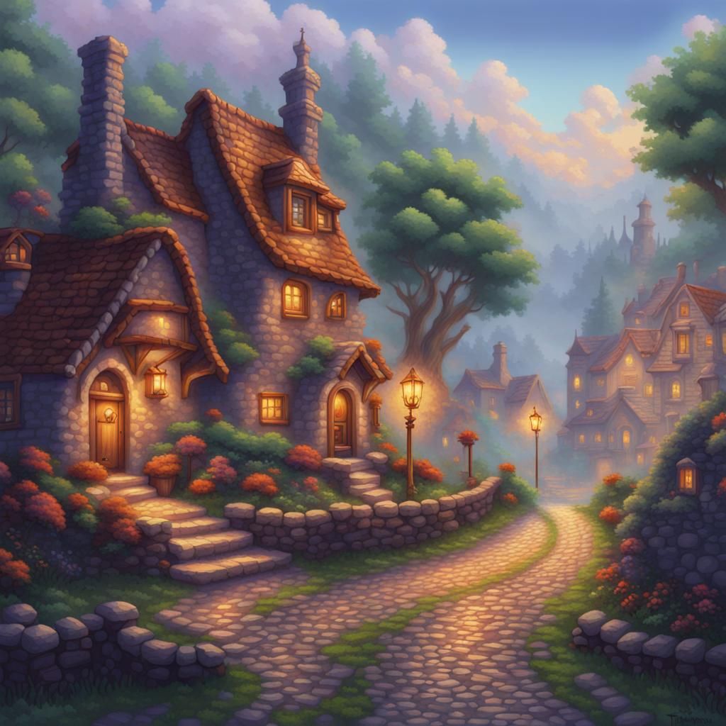 Cozy 2D Pixel Art Fantasy Village Adventure