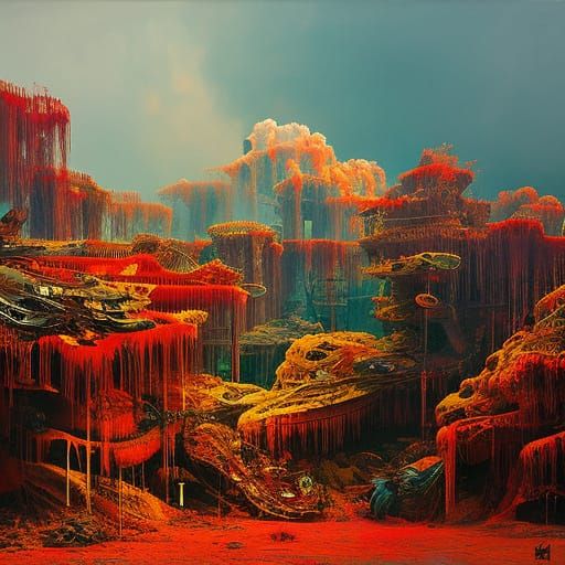 Eerie Sci-Fi Horror Art in Contemporary Style