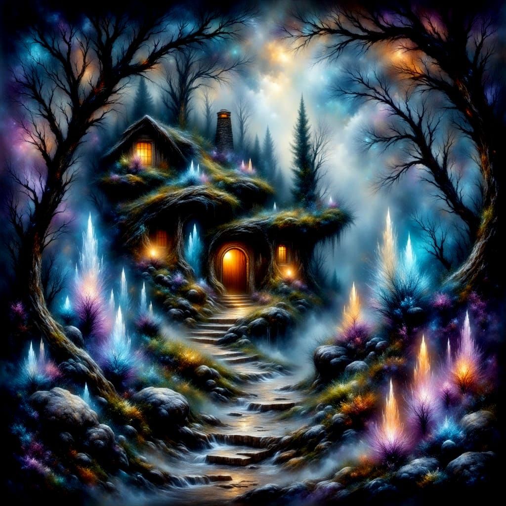 Mystical Crystal Path to Diviner's Hut