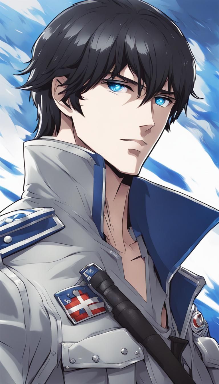 Anime Style Portrait of a Male Commander